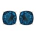 1.75 CT Solitaire London Blue Topaz Pendientes de topacio, 6 mm de cojín Cut London Blue Topaz Solitaire Statings, aretes de piedra de nacimiento de diciembre, 14K Oro rosa