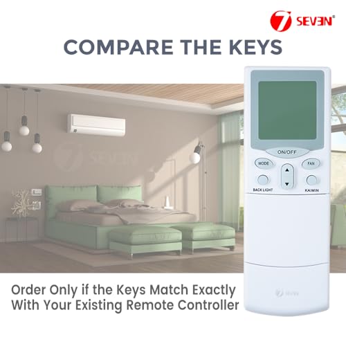 Image of 7SEVEN Compatible AC Remote for Hitachi Split AC and Window Air Conditioner The Model of Remote Control is 68B, Exact Match with Original Remote No Pairing Required use New AAA Alkaline Battery.