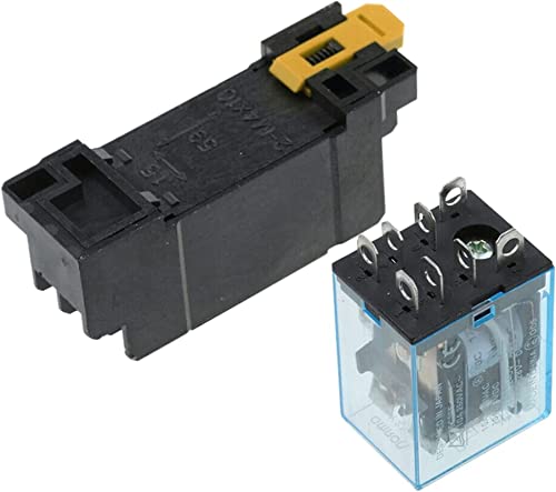Relé de potencia LY2NJ HH62P AC 12V de 8 pines con base de conexión incluida 5