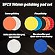DXLing 9tlg Polierschwamm Polierpads 150mm Auto Polierpads Klett Set Waben Polieren Schwämme Wellen Polierschwämme Pads Auto Polishing Pad für Exzenter Poliermaschine Schleifmaschine