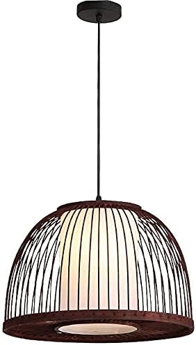 OSCCAR Hanglamp voor keuken Island Bamboe Kroonluchter Moderne Nieuwe Chinese Bamboe Craft Kroonluchter Bamboe Web Lamp Restaurant Bar Plafondlamp Bamboe Lamp (Color : Brown, Size : 40cm)