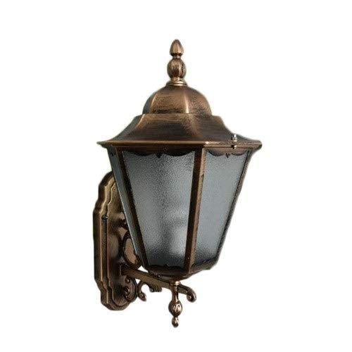 Lumière murale en laiton antique avec verre extérieur étanche et douille E27 pour jardin