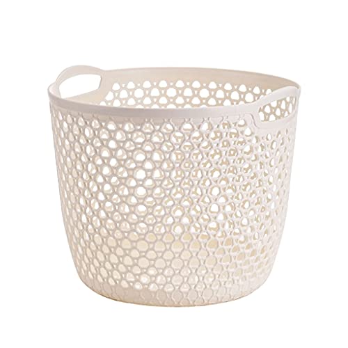 Paniers à linge en plastique paniers de rangement vêtements blanc