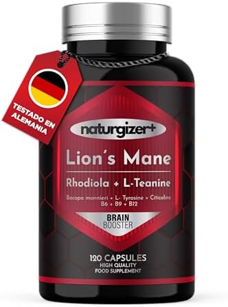 Melena de León (Lion’s Mane) Nootrópico de Alta Pureza con L-Tean...