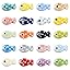 Gythara 16 pcs 8 Colors Cute Ladybug Theme Porcelain