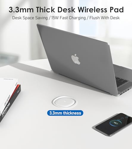 Annquan 3 Inch Pop Up Countertop Receptacle With 4 Usb Ports 15W Wireless Charger,Max 20W Power Delivery Pop Up Outlet For Home Office Kitchen thumb #3