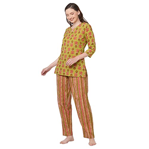 Image of Sweet Dreams Women's Cotton Printed Night Suit Set