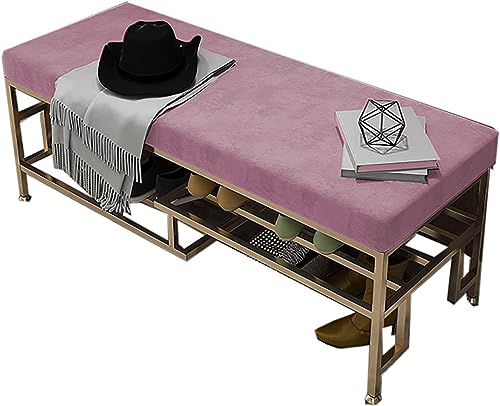 Banc à chaussures d'entrée design nordique avec rangement intégré - 2