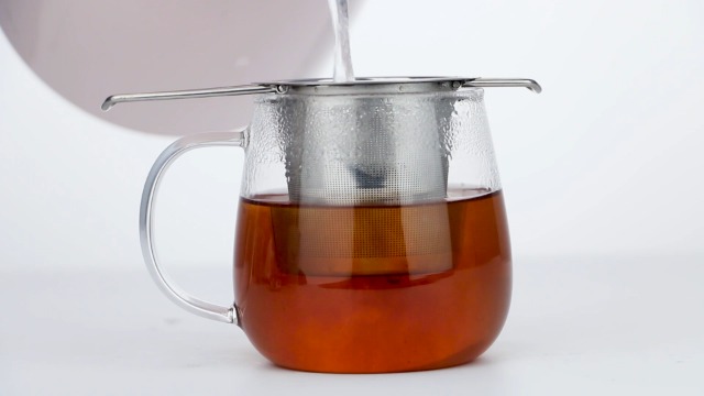 Colador de té, Winzwon Filtros de té Parafiltro y Tapa/bandeja de goteo, Colador de té de Doble Asa y Gran Capacidad… - Imagen 8
