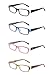 JM 4 Pack Lunettes de lecture pour Femmes Charnière à Ressort Verre de Presbyte Mode +2.75 Melange de Couleurs