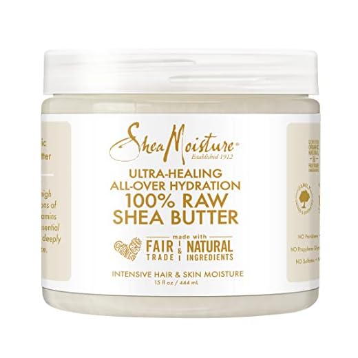 SheaMoisture Body Lotion for Dry Skin 100% Raw Shea Butter Intensive Hair and Skin Moisture Sulfate-Free Skin Care 15 oz