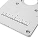 Aluminum Router Table Insert Plate the Trim Panel for Woodworking Benches with 4 Rings, Screws
