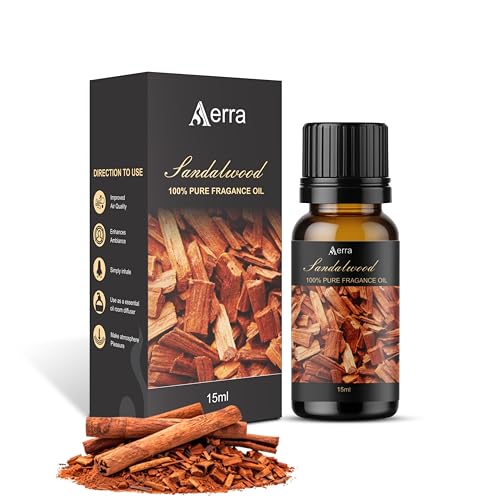 Image of Aerra Sandalwood (Chandan) Fragrance Oil (15ml) for Puja, Diffuser, Candles | Long-Lasting Temple Aroma Oil for Weddings