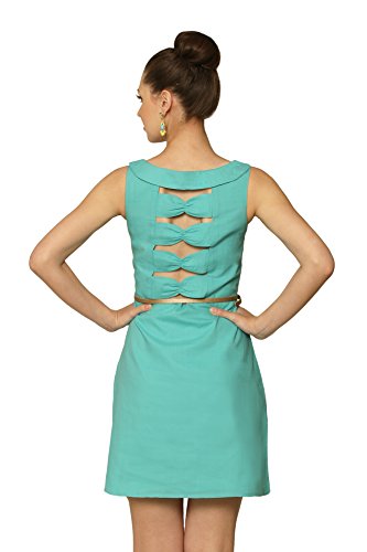 Image of Miss Chase Women's Mint Blue Collared Skater Dress
