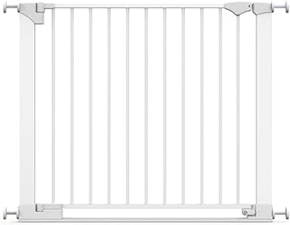 Safetots SafeStep Gate, White, 89cm - 96cm, Extra Low Walkthough, 74cm Extra Wide Doorway, One Piece Extra Wide Gate for Stairs, Hallways and Doors, Baby and Toddler, Easy Installation