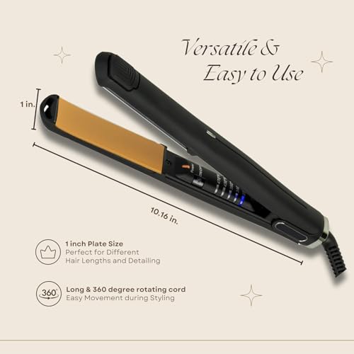 Plancha y Rizador de Cabello Profesional 2 en 1, Plancha de Titanio y Cerámica, con Placas Flotantes y Calentamiento Rápido miniatura 3