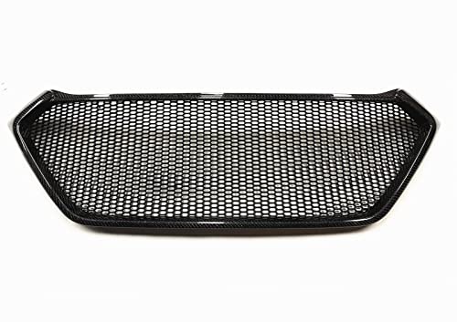 Rejilla de radiador Parrillas Carreras para Hyundai para Tucson Rejilla Delantera Fibra Carbono Estilo Panal Coche Parachoques Superior Capó Rejilla Cuerpo Kit Rejillas