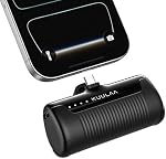 Kuulaa Power Bank USB C 4500mAh 12W, Portable Charger for iPhone, Mini Small Battery Bank Compatible with iPhone 17/16/15 Samsung - Black