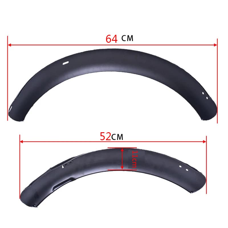 Guardabarros Bicicleta, Guardabarros MTB 20 Pulgadas Snowboard Fender Fender Fender E-Bike Fender 20x4.0 Neumático de Grasa Bicicleta Plegable Fender Fender Hierro Durable Traje de Tierra