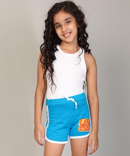 Image of KYDA KIDS Girls 100% Pure Cotton Printed Shorts | Regular Fit Soft Breathable Summer Wear | Multicolor Kids Shorts (Pack of 3)