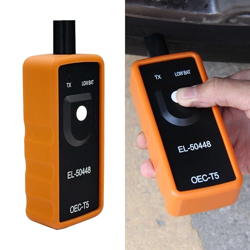 Tioollev TPMS Relearn Tool Tire Sensor, Automotive Tire Pressure Monitor Sensor Activation Reset Tool OEC-T5, System Programming Training for Most Series Vehicles (Orange)
