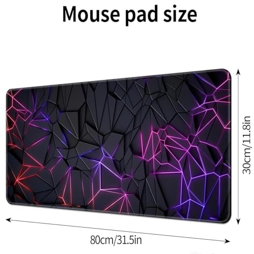 Image of Large Desk Mouse Mat, Extended Gaming, Office Keyboard Pad, Waterproof Non-Slip Surface, Stitched Edge Anti-Fray Thick Fabric Rubber Base Mat for Home Laptop Study or Work Setup(Pack 1)