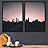 signwin 2 Piece Framed Canvas Wall Art Beautiful Sunset Canvas Prints Home Artwork Decoration for Living Room,Bedroom - 16"x24"x2 Panels