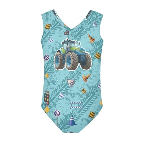 Image of Girls Fashion Print One Piece Swimsuit Bathing Suit Gymnastic Leotard for Kids, 5-14 Years