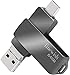 Produktbild USB Stick 64gb 3.0, OTG USB C Speicherstick 64 GB 3 in 1 Type C/Micro USB/USB 3.0 Flash Drive 64gb Für MacBook Pro, Android Handy, Pad, Laptop UND Computer (Grau)