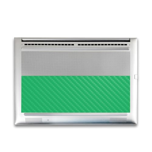 Image of Carbon Fiber Gaming Skin Compatible with HP Envy x360 16 inch (2023) - Solid Green - Premium 3M Vinyl Protective Wrap Decal Cover - Easy to Apply | Crafted in The USA by MightySkins