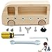 WolinTek Montessori Giochi,Busy Bus Board Legno Toys per Bambini, Montessori Avvitatore in Legno, Cacciavite Montessori, Impara Le Abilità di Base Educativo I Giocattoli Divertenti per Bambini