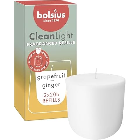 Bolsius CleanLight Grapefruit & Ginger Candle Refills Cover