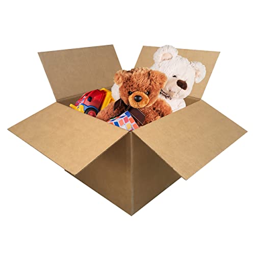 Image of Large Moving Boxes 20'' x 20'' x 15'' (Pack of 6), Corrugated Cardboard Boxes for Packing, Shipping & Moving