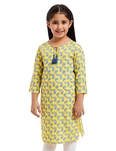 Image of Amazon Brand - Jam & Honey Girl's Cotton Regular Short Kurti