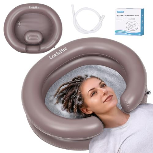 Image of Inflatable Shampoo Basin for Bedridden, Portable Hair Wash Bowl | Soft neck support with easy drainage helps elderly, disabled, injured, and post-surgery users enjoy comfortable bedside care