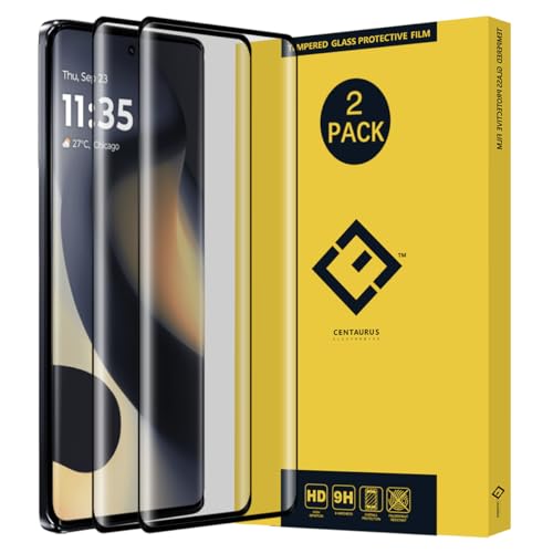DUNSIHUI 2Pcs Moto Edge 2024 6.6' Screen Protector, 3D Curved Full Coverage Silk Anti-Scratch 9H HD...