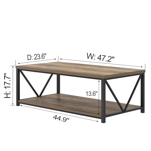 Foluban Modern Coffee Table, Living Room Center Table With Storage thumb #1
