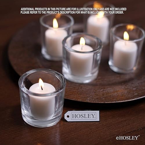 Image of Hosley Set of 30 Unscented White Votive Candles - Bulk Pack, Clean-Burning, Long-Lasting 10-12 Hour Burn Time - Ideal for Weddings, Home Decor, Spa, and Events (Pack of 3)