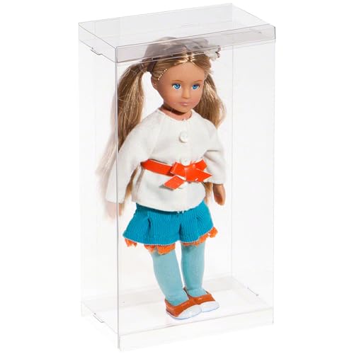 DollSafe Clear Folding Display Box for 5-6 inch Dolls and Action Figures, 4