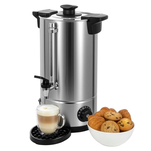 10L Commercial Water Boiler Urn Thermostat Control Electrical Catering Hot Water Boiler Tea Urn Coffee Auto Energy-Saving Boil-Dry Protection