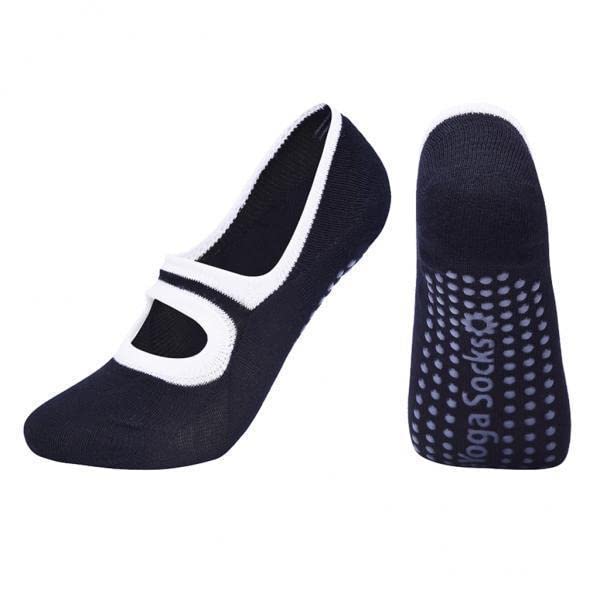 3xYoga Socks Women Non Skid Grips Pilates Fitness Ballet Exercise Socks Black-image-28