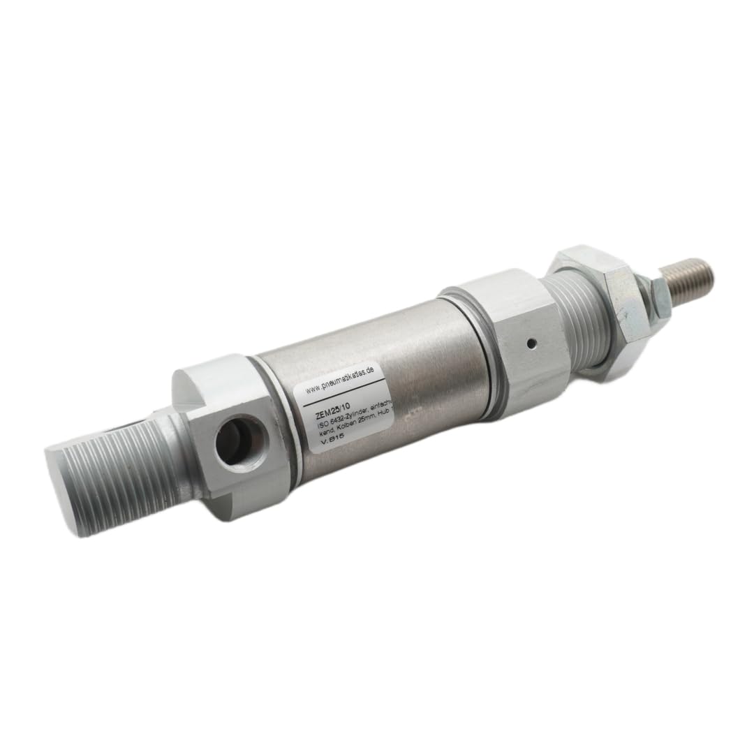 Fittingstore - Kleinzylinder ISO 6432 / CETOP RP 52 P, einfachwirkend Pneumatik Druckluftzylinder (Kolben Ø: 20 mm // Hub: 50 mm)