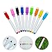 NUOBESTY Colored Ink Markers 45pcs Whiteboard Markers Dry Erase Erasable Pen for Writing Supplies