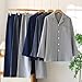 Mens Cotton Pajamas Set Plus Size Cotton Gauze Pj Sets Long Sleeve Button Down Sleepwear Soft Solid Pj Lounge Sets Gray