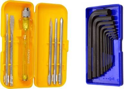 JMD TOOLS Screwdriver Kit Home Purpose Hand Tool Pack of 2 Screwdriver Allen key Hand Tool Kit (2 Tools)