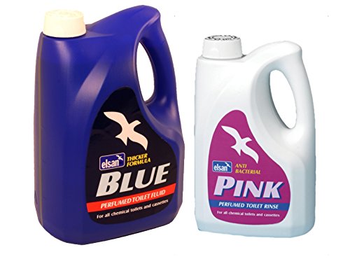 Elsan Blue 4L & Pink 2L Toilet Fluid Chemical Cleaner Caravan Motorhome Camping
