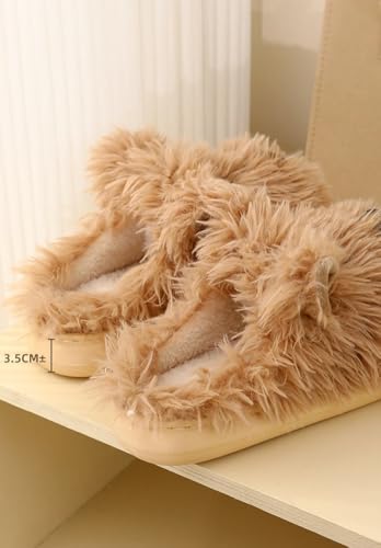 House Slippers for Women Fuzzy Dog Slippers Cute Animal Fluffy Furry Women's Warm Winter Slipper Indoor 20254