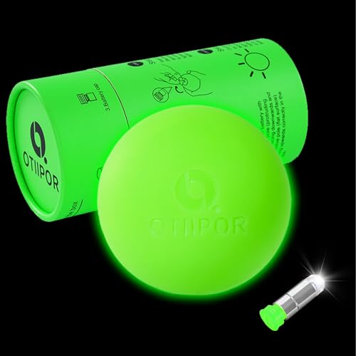 OTIIPOR Lacrosse Ball Glow in The Dark Official Size Lacrosse Training Equipment for Night Practice Perfect Lacrosse Gifts for Boys and Girls(2 Pack)