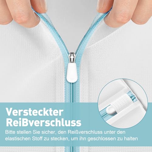AZLIFEEU Wäschenetz für Waschmaschine, 5er Set Wäschesack mit Reißverschluss – 3 Größen Wäschebeutel | Schützt BH, Unterwäsche, Socken, Sportkleidung & Empfindliche Wäsche