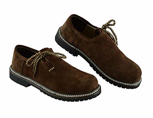 TRENDS German Bavarian Oktoberfest Trachten Lederhosen Shoes Dark Brown